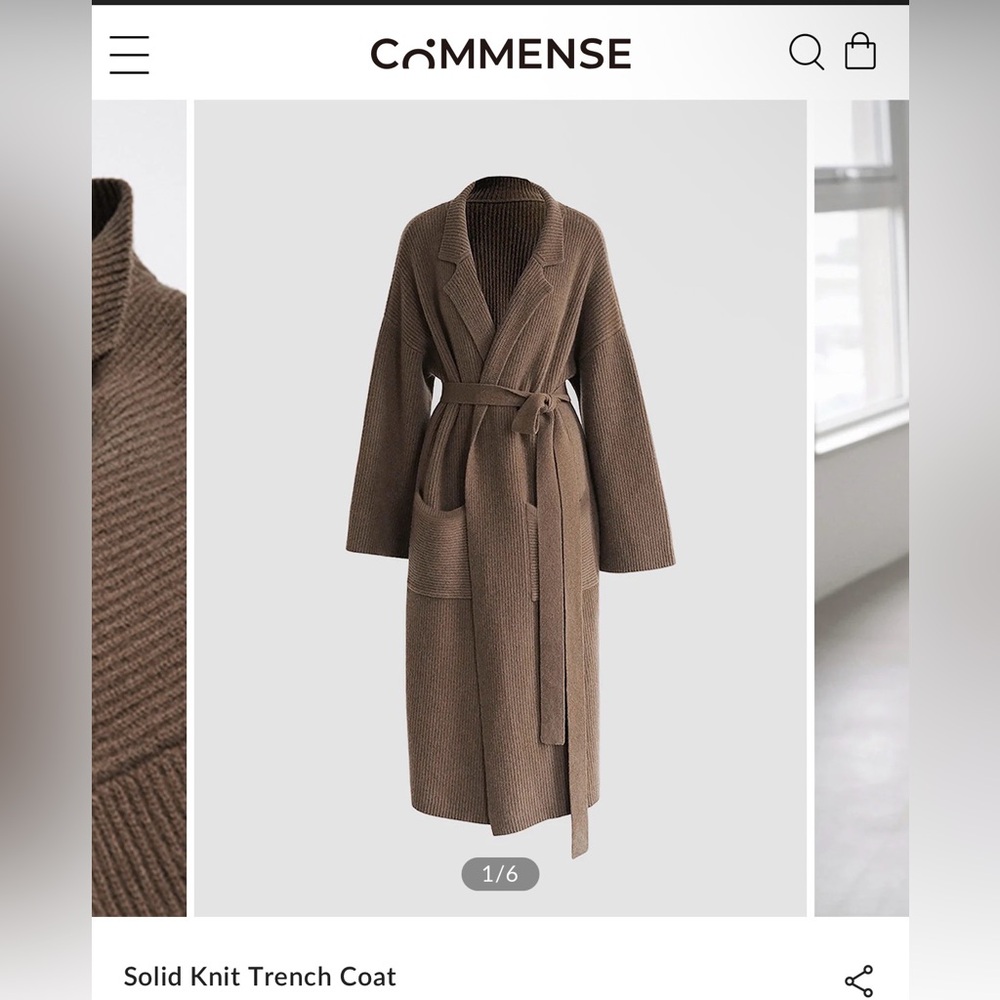 Commense Chocolate Knit Cardigan